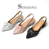 Women's Party Shoes 3CM Butterfly Ribbon Cinderella 3CM Tofu Heels Graduation Heels Butterfly Satin 