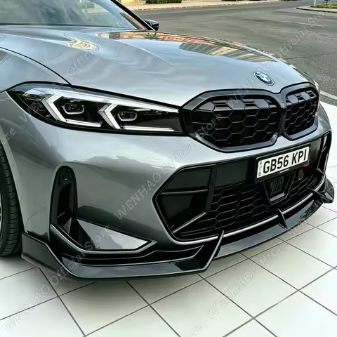 3PCS Gloss Black Car Front Bumper Lip Splitter For BMW G20 G21 Lci M Sport 330i 330e 320d M340i 2022