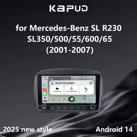 Android 14 8.9" Car Multimedia Radio For Mercedes-Benz SL R230 SL350/500/55/600/65(2001-2007) CarPla