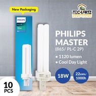 10 Pcs PHILIPS Bulb Philips Master PL-C 18W/865/2P Cool Daylight (White) & PL-C 18W/827/2P Warm Whit