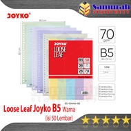 Loose Leaf Joyko B5 - 104 Mix Color B5 Binder File/s 50 Sheets 5 Mixed Colors B5-104 Size Paper/s 26