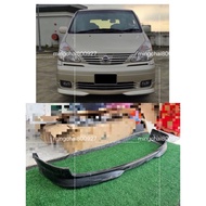 🔥Nissan Serena MkII C24 (2005) OEM Style PU Rubber Getah Front Skirt Skirting Bumper Lower Lip Spoiler Bodykit Body Kit