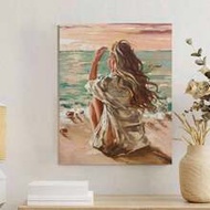 40*50cm Unframed DIY Acrylic Painting Kit: Beach Scene - Ignite Creative Life, Depict The Colorful W