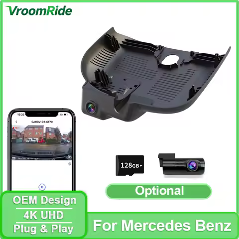 4K Dash Cam for Mercedes Benz A Class A200L A180L, CLA Class CLA200 CLA220 CLA260 2024 2025 2026 WIF