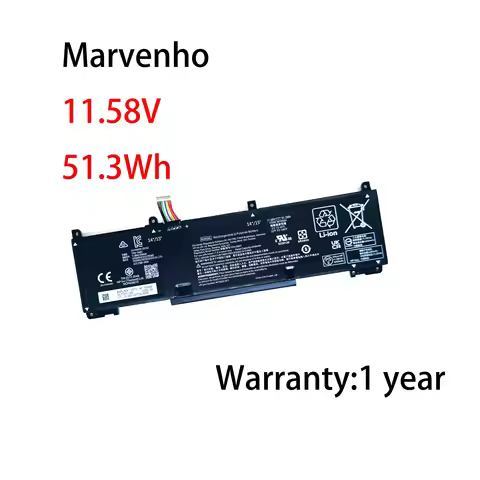 Marvenho New 11.58V 4249mah 51.3WH RH03XL TPN-DB0T Laptop Battery for HP ProBook 430 440 450 630 640