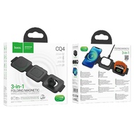 Hoco Thailand CQ4 แท่นชาร์จไร้สายแบบแม่เหล็กพับได้3in1สำหรับ iPhone 15 14 13 12 Apple Watch 7 8 ultr