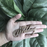 KAYU The Wedding Script Latin Wood / Plywood / Plywood 9x4 cm | Dowry and Craft Decorations