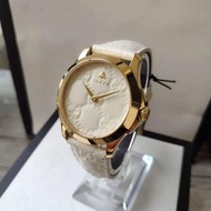 Gucci 古馳 G-TIMELESS 系列 皮帶款 女錶｜蜜蜂設計 精鋼錶殼｜石英機芯｜