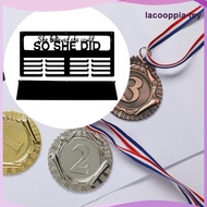 [LacooppiaMY] Sports Award Medal Storage Hanging Organizer Iron Wall Display Rack Trophy Shelf for G