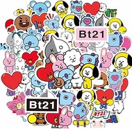 BTS Stickers 82 PCS K pop Stickers Packs for Water Bottles Laptop Phone Case Skateboard Decals High-Definition Printing Bt21 Stickers
