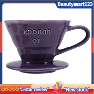 【BM】Koonan Ceramic Hand Brew Coffee Filter Cup Conical Filter Coffee Dripper Kit Household Coffee Appliance Pour over Coffee Stand