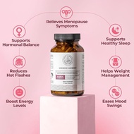 Happy Mammoth Hormone Harmony Menopause Relief Supplement – 72 Vegan Capsules for Hormone Balance, M