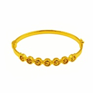 916 Gold Glamorous Beads Bangle