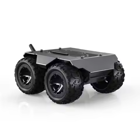 4WD Full Metal Robot Car with Rubber Wheels 0.91-inch OLED Flexible Mobile Robot Car For ESP32 Onboa