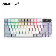 華碩ROG Azoth 三模電競鍵盤(白色/有線-無線-藍芽/STORM軸/75%/OLED顯示器/rgb/中文/2年保固)