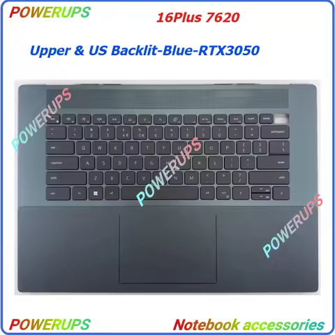 Laptop/Notebook US Backlight Keyboard & Upper/Palm rest Case/Cover/Shell For Dell Inspiron 16 Plus 7