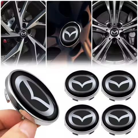 4Pcs Car Wheel Center Cover Car Hub Caps Accessories For Mazda 3 7 8 Atenza Axela 5 6 323 500 RX7 RX