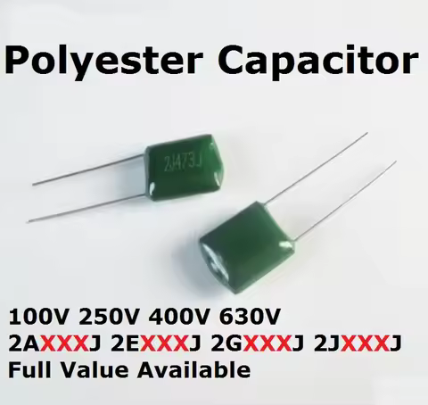 50PCS 630V 2J472J 2J103J 2J223J 2J333J 2J473J Polyester Capacitor 22/33/47/4.7/10/NF 0.0/1/22/33/47u