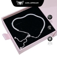 [SILVER WASHING WATER INCLUDED] LoPa silver bracelet with a row of SK29 stones, gentle, sophisticate