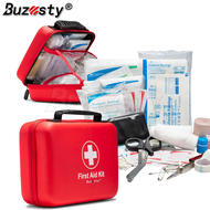 Kotak P3k Buzesty 228ชิ้น Kotak P3k พรีเมี่ยมสำหรับการเดินทางพกพาง่าย-กันน้ำใช้งานได้อเนกประสงค์กลาง