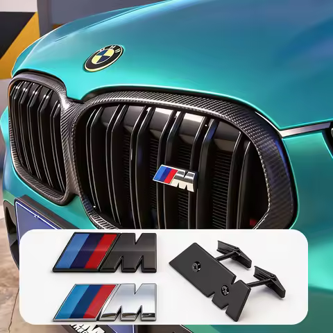 1Pcs M Logo 3D ABS Car Styling Front Grille Badge Emblem Accessory For BMW M M2 M3 M4 M5 M6 G80 G06 