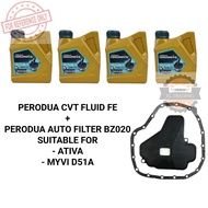 PERODUA ATF CVT FE AUTO TRANSMISSION OIL (1L) + AUTO FILTER SET 35303-BZ020
