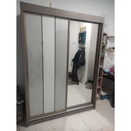 4ft & 5ft Sliding Door Wardrobe / 4 kaki & 5 kaki Almari Baju Gelongsor