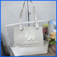 ◰ ☽ ∏ Agatha Paris PVC Tote Bag with Pouch