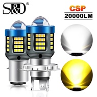 20000LM H4 LED Moto H6 BA20D LED Motorcycle Headlight Bulbs 60SMD 3030 3570 CSP Projector Lens 6000K