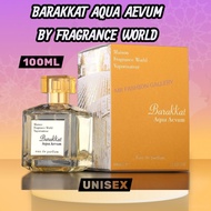 Barakkat Aqua Aevum-Unisex 100ml EDP by Fragrance World 100% Original Long Lasting From Dubai