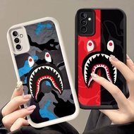 GK-6 Bape Shark Silicone Black White Casing for Samsung A26 FE A17 S25 M17 A25 A35 S24 A34 A24 Ultra