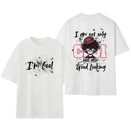 Molisa เสื้อยืดแฟชั่นแนวสตรีท Im Cool เสื้อสกรีนหน้าหลัง Oversize Cotton100% Printed T-Shirt 68230#