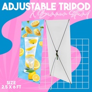 Adjustable Tripod X Banner Stand 2.5x6 feet
