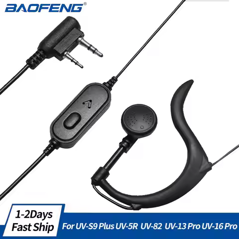 Baofeng PTT Mic headphone Walkie Talkie Earpiece headset for UV-5R BF-888S UV 13 17 21 Pro 5RH CB Tw
