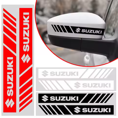 2PC Car Rearview Mirror Logo Sticker Vinyl Film Decoration Decals Caps for Suzuki Jimny Grand Vitara