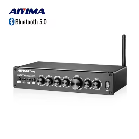 AIYIMA Audio A09 TPA3116 Bluetooth Subwoofer Amplifier 50WX6 5.1 Surround Sound COAX OPT Digital AMP