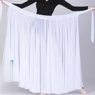 Váy Nửa Thân Cổ Điển 720 Độ Khiêu Vũ Váy Xếp Ly Voan Dài Sân Khấu Biểu Diễn Váy Mùa Hè Cho Phụ Nữ Từ