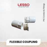 Flexible Coupling Conduit dn16-dn20 Lesso - white PVC material - sdl sdd Fitting Conduit Lesso