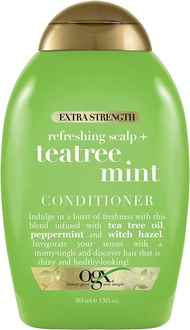 OGX Extra Strength Refreshing Scalp + Teatree Mint Conditioner, Invigorating Conditioner with Tea Tr