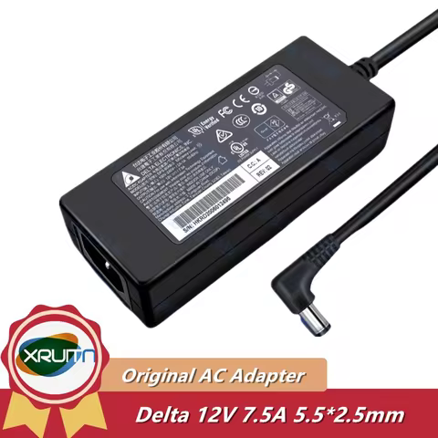 New DPS-90AB-3 Genuine Delta 12V 7.5A 7A 90W AC DC Adapter Charger For Celvin QNAP TS-451 NAS QE805