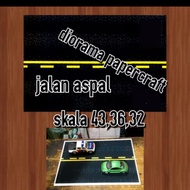 diorama papercraft alas jalan aspal kode 1