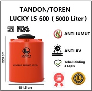 Toren Tangki Tandon Air Lucky Polytank Standard 5000 Liter LS 500