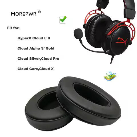 Replacement Ear Pads for HyperX Cloud I/ II, Cloud Alpha S/ Gold, Cloud Silver, Cloud Pro, Cloud Cor