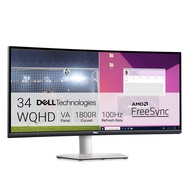 Dell S3423DWC Curved USB-C Monitor - 34-Inch WQHD (3440x1440) 100Hz 4Ms 21:9 Display, USB-C Connecti