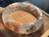 粉綠櫻花瑪瑙手鐲 爆花61mm