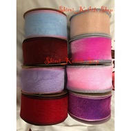 3D shimmer chiffon ribbon, 3.8cm wide, 3m roll