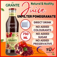 750ml Jakim Halal GRANTE Unfiltered Pomegrante Juice 100% Jus Delima Ibu Hamil Jus Jadi Tanpa Gula J