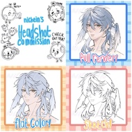 HEADSHOT ANIME COMMUNITY ART digital anime style digital commission anime headshot imageJasa