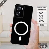 Case OPPO A57 -OPPO A76 -OPPO A77 -OPPO A77s -Casing Silikon hitam bening lentur elastis keren