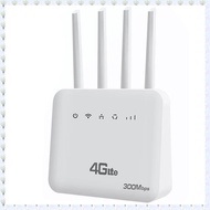 (JHWU) WiFi 6 LTE 4G CPE with 4G SIM Card Slot WiFi Modem 300Mbps Four Antenna Booster Signal for Eu